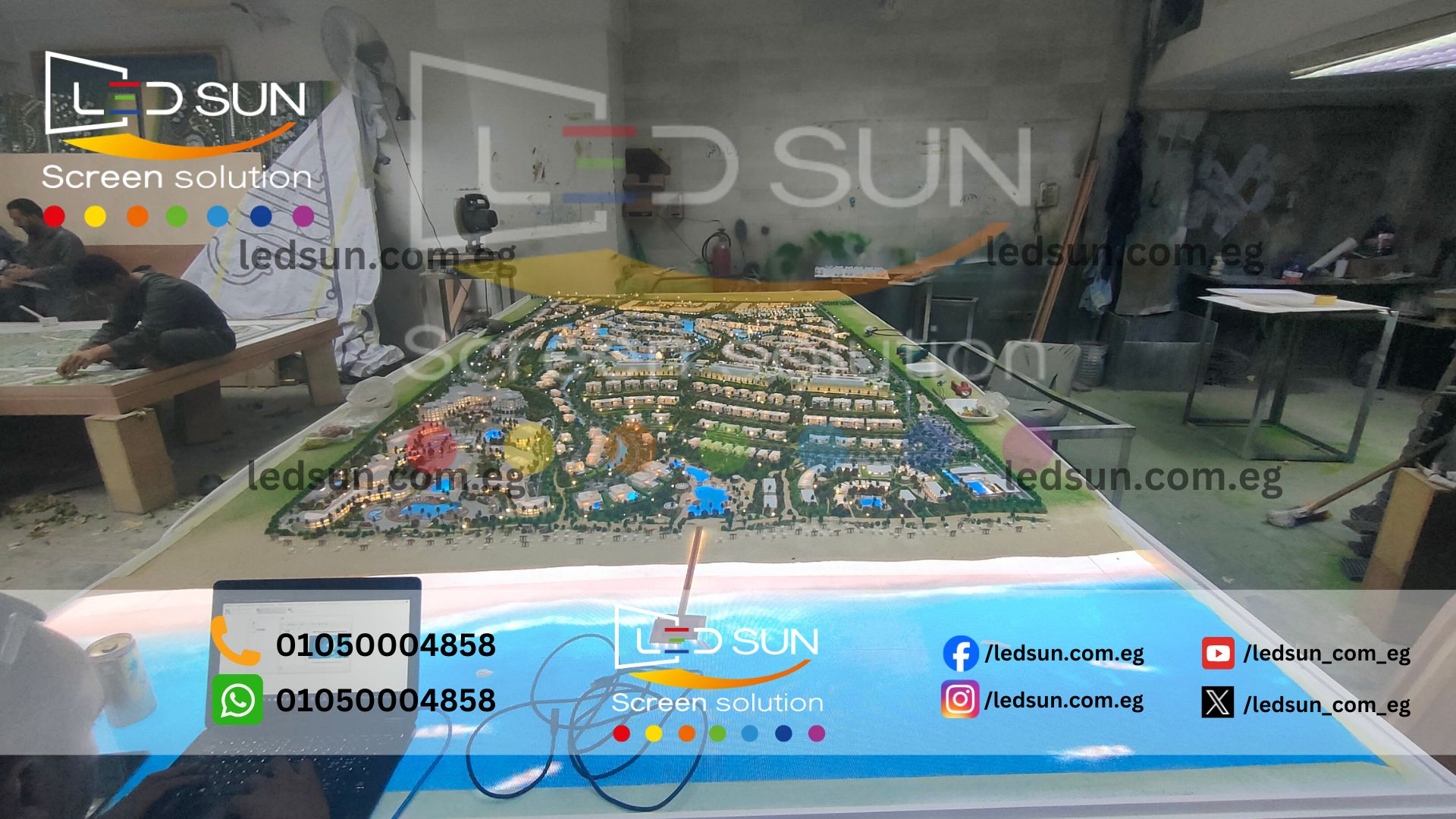 تركيب شاشات ليد LED لماكيت