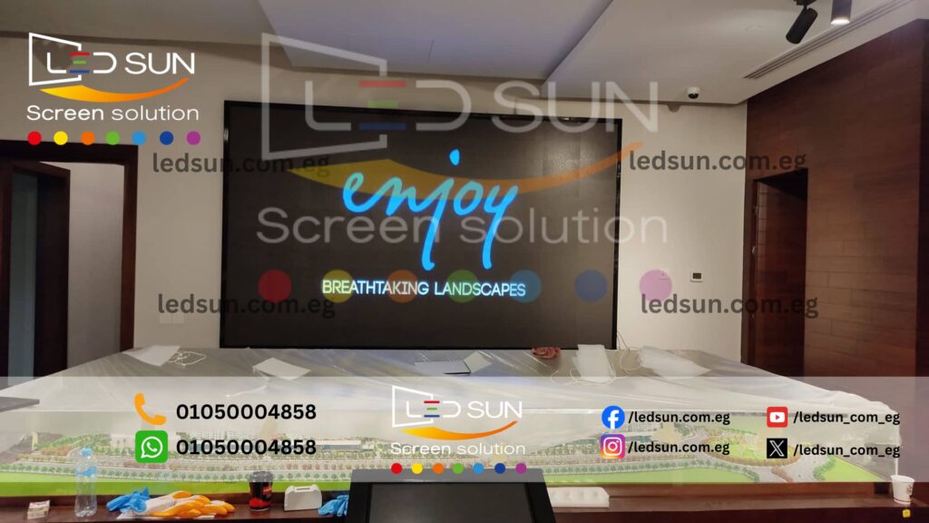 تركيب شاشة ليد LED في شركة صروح للاستثمار العقاري